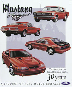 Tin Sign Mustang Tribute