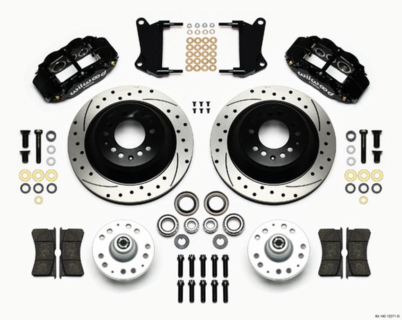Front Disc Brake Kit Blk 67-72 Camaro Nova 12.88