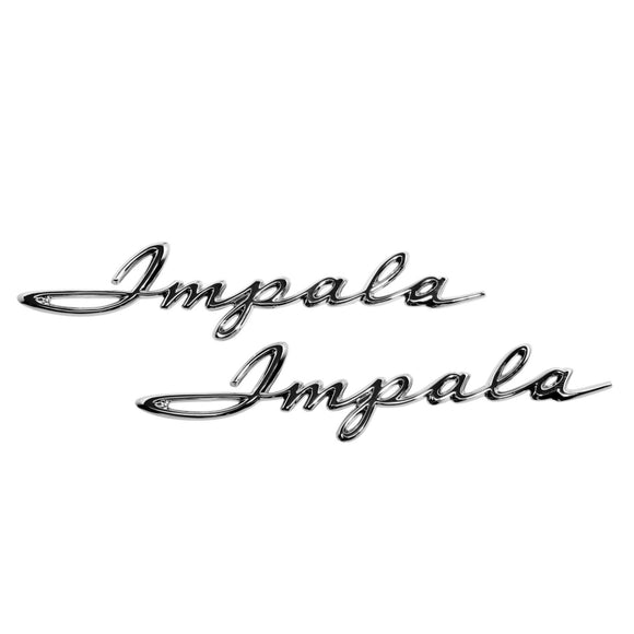 1961 Impala Rear Quarter Script, â€œImpalaâ€, Sold as a Pair