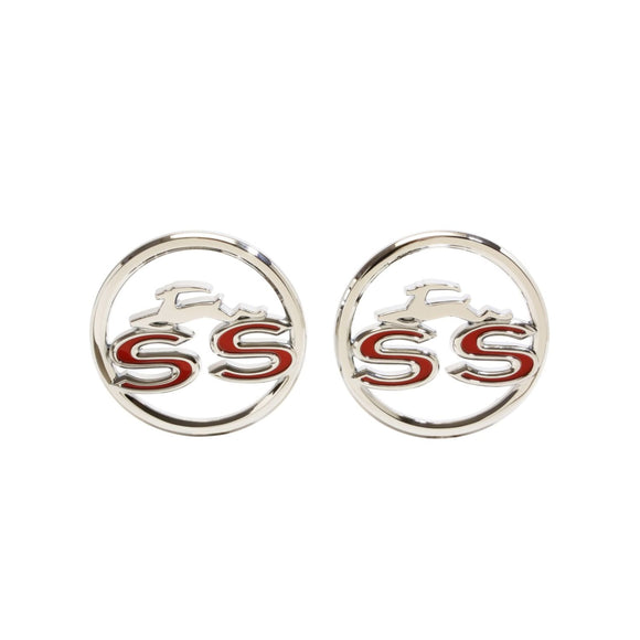 1963 Impala SS Rear Quarter Emblem, â€œSSâ€, Sold as a Pair