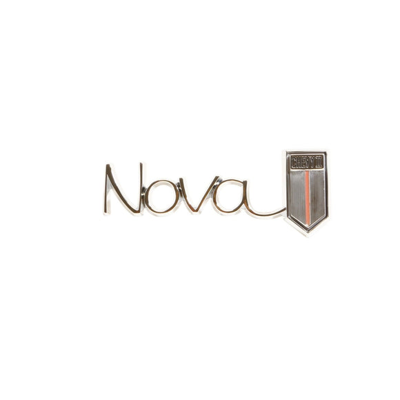 1967 Chevy II and Nova Lower Dash Emblem, â€œNova/ Chevy IIâ€, Sold as Each