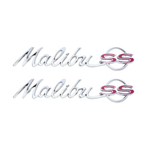 1964 Chevelle “Malibu SS” Rear Quarter Emblem, Sold as a Pair