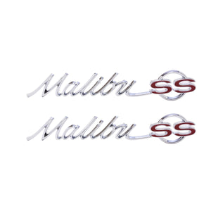 1965 Chevelle Rear Quarter Emblem, “Malibu SS”, Sold as a Pair