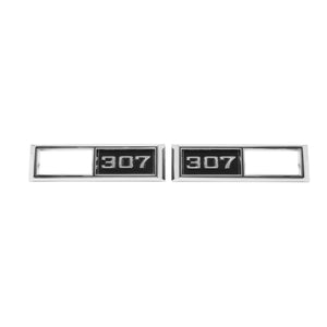 1968 Full-Size Chevrolet, Chevelle, Nova, and El Camino Front Marker Light Bezel, â€œ307â€, Sold as a Pair