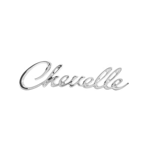 1968-1969 Chevelle Front Header Panel Emblem, â€œChevelleâ€, Sold as Each