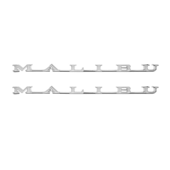 1970 Chevelle Front Fender Emblem, â€œMalibuâ€, Sold as a Pair