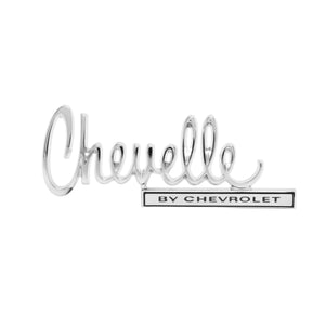 1970 Chevelle Trunk Lid Emblem, â€œChevelle By Chevroletâ€, Sold as Each