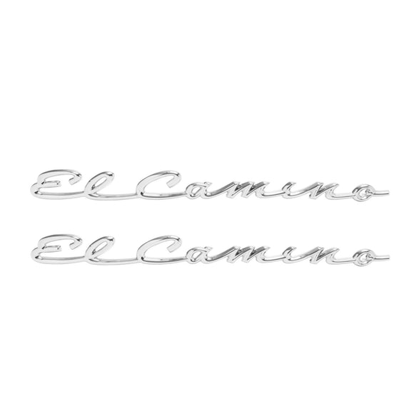 1959 El Camino Front Fender Emblem, â€œEl Caminoâ€, Sold as a Pair