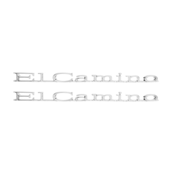 1967 El Camino Rear Quarter Emblem, â€œEl Caminoâ€, Sold as a Pair