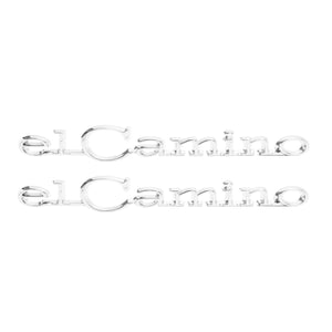 1968-1969 El Camino Rear Quarter Emblem, â€œEl Caminoâ€, Sold as a Pair