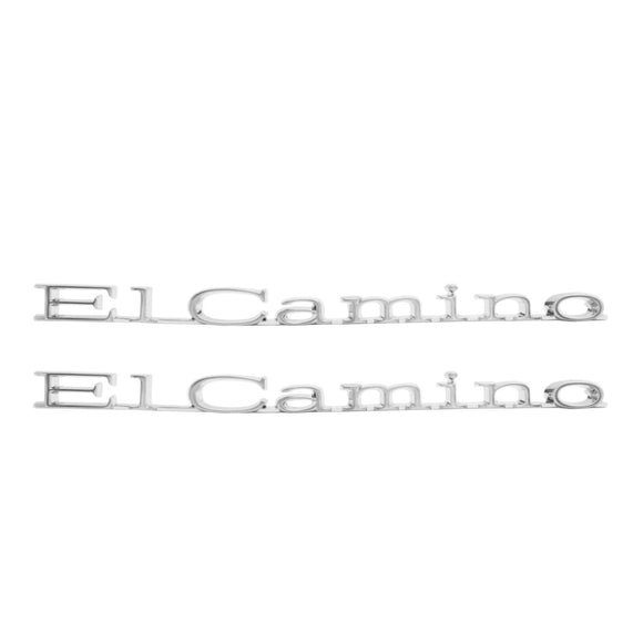 1970 El Camino Front Fender Emblem, â€œEl Caminoâ€, Sold as a Pair