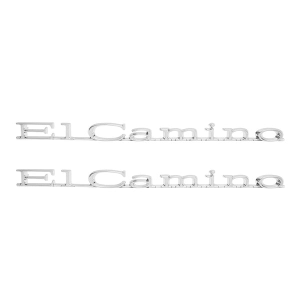 1971-1975 El Camino Front Fender Emblem, “El Camino”, Sold as a Pair