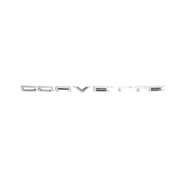 1961-1962 Corvette Front Letters, â€œCORVETTEâ€, without Studs, Sold as a Set