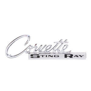 1963-1965 Corvette Rear Emblem, â€œCorvette Sting Rayâ€, Sold as Each