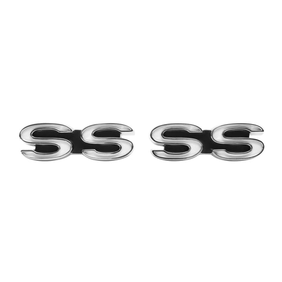 1968 Camaro Front Fender Emblem, â€œSSâ€, Sold as a Pair