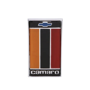 1975-1977 Camaro Rear Emblem Assembly, Orange, Black, Red, Sold as Each