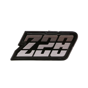 1980-1981 Camaro Fuel Door Emblem, â€œZ-28â€, Silver, Sold as Each