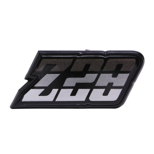 1980-1981 Camaro Fuel Door Emblem, â€œZ-28â€, Charcoal, Sold as Each