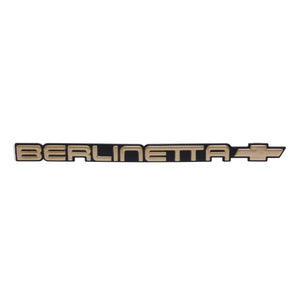 1985-1986 Camaro Rear Panel Emblem, “Berlinetta”, Sold as Each