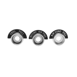 1963-1966 Chevrolet and GMC Truck Air Conditioning Control Bezels, Sold as a Set