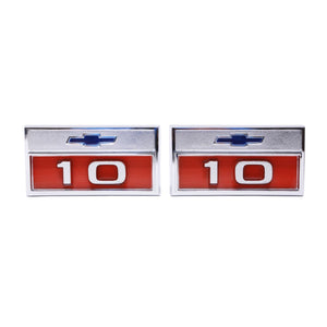 1966 Chevrolet and GMC Truck Front Fender Emblem, â€œ10â€, Sold as a Pair