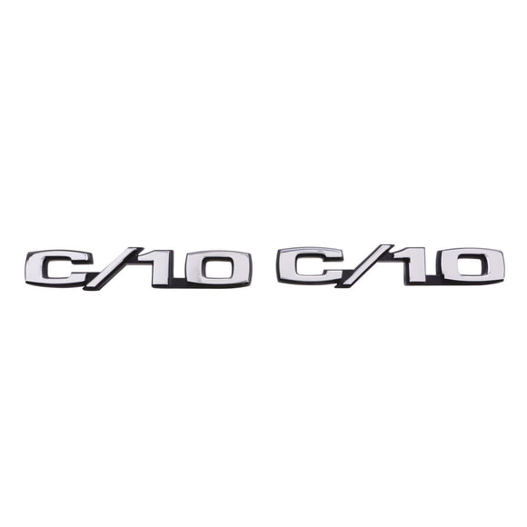 1969-1970 Chevrolet and GMC Truck Front Fender Emblem, â€œC/10â€, Sold as a Pair