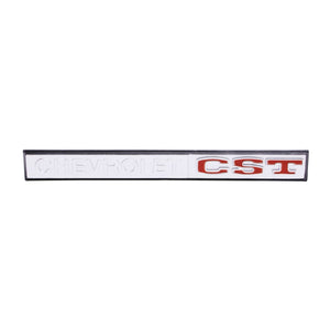 1969-1970 Chevrolet and GMC Truck Glove Box Door Emblem, â€œChevrolet CSTâ€, Sold as Each