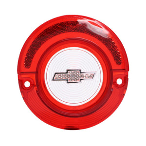 1964 Full-Size Chevrolet Red Back Up Light Lens with Clear Bowtie, without Trim, Sold as Each