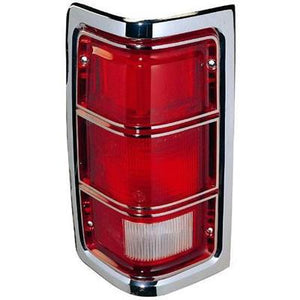 CH2809104 1981-1987 DODGE PICKUP PASSENGER SIDE TAIL LIGHT LENS- WITH CHROME TRIM