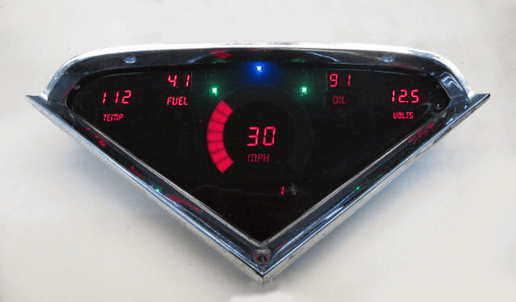 LED Digital Replacement Gauge Panel (55-59 Chevy) Direct Replacement Gauge Cluster
