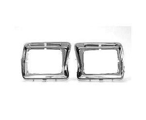 FO2512114 1978-1979 FORD BRONCO and 1978-1979 FORD PICKUP HEADLAMP BEZEL- ALL CHROME- USE WITH SQUARE LAMPS- DRIVER SIDE