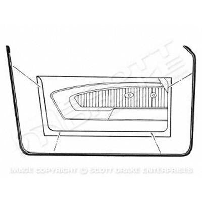 GMK302042564P 1964-1966 FORD MUSTANG DRIVER AND PASSENGER SIDE PAIR OF DOOR WEATHERSTRIPS