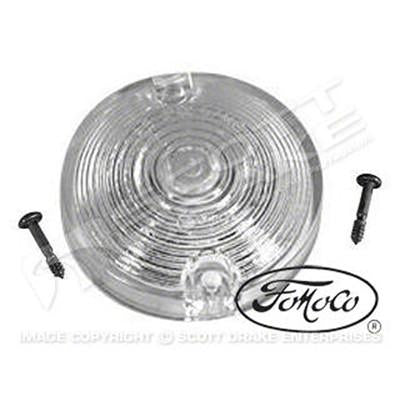 GMK3021070671 1967-1968 FORD MUSTANG DRIVER OR PASSENGER SIDE PARK LIGHT LENS WITH LOGO- 2 REQUIRED