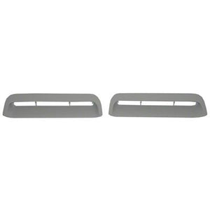 GMK302125567P 1967-1968 FORD MUSTANG DRIVER AND PASSENGER SIDE PAIR OF HOOD LOUVER PLATES FOR GT MODELS WITH SIGNAL LIGHTS IN HOOD