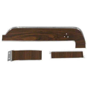 GMK3021523683S 1968-1968 FORD MUSTANG 3-PIECE WOODGRAIN DASH TRIM KIT CONSISTING OF UPPER- CENTER- AND LOWER PANELS FOR VEHICLES WITHOUT AIR CONDITIONING