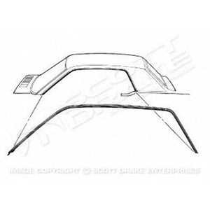 GMK3021537671P 1967-1968 FORD MUSTANG DRIVER AND PASSENGER SIDE PAIR OF ROOF RAIL WEATHERSTRIPS FOR COUPE MODELS