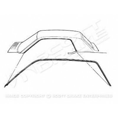 GMK3021537671P 1967-1968 FORD MUSTANG DRIVER AND PASSENGER SIDE PAIR OF ROOF RAIL WEATHERSTRIPS FOR COUPE MODELS