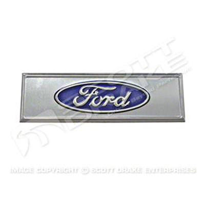 GMK302157667 1967-1973 FORD MUSTANG BLUE DOOR SILL PLATE EMBLEM- FORD