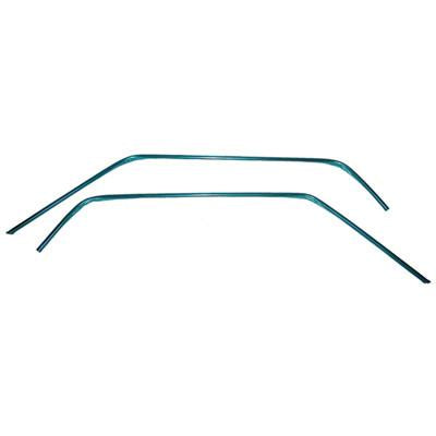 GMK3022925691P 1969-1970 FORD MUSTANG DRIVER AND PASSENGER SIDE PAIR OF LONG DRIP RAIL MOULDINGS FOR COUPE MODELS WITHOUT VINYL TOP