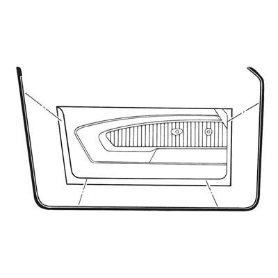 GMK302342571P DRIVER AND PASSENGER SIDE PAIR OF DOOR WEATHERSTRIPS