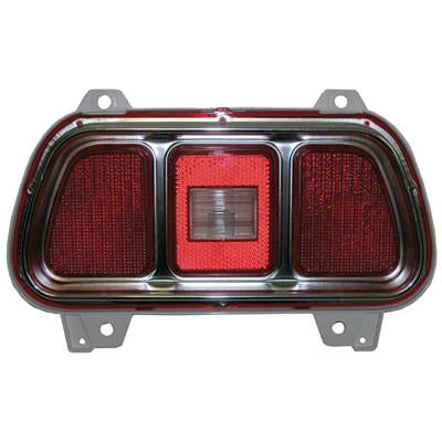 GMK302384271 1971-1972 FORD MUSTANG DRIVER OR PASSENGER SIDE TAIL LIGHT ASSEMBLY- INCLUDES LENS- HOUSING- AND MOULDING- 2 REQUIRED