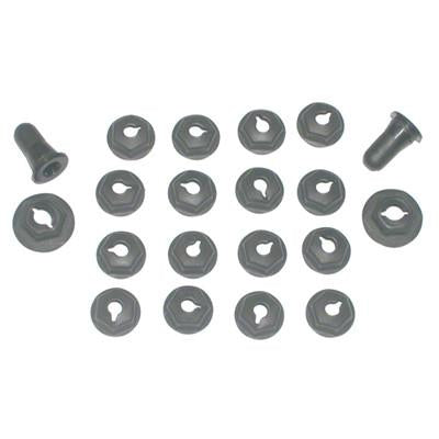 GMK4012250681S 1968-1970 CHEV NOVA 20-PIECE HOOD FRONT/EYEBROW MOULDING HARDWARE KIT