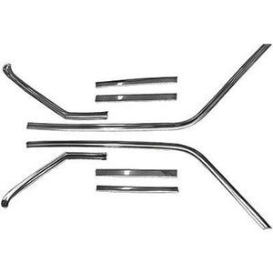 GMK4012405681S 1968-1969 CHEV NOVA 8-PIECE DOOR FRAME MOULDING SET FOR 2-DOOR COUPE MODELS