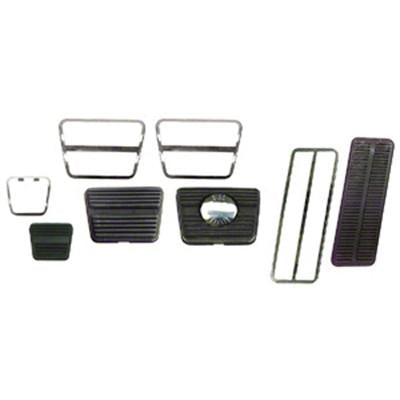 GMK4012910694S 1969-1969 CHEV CAMARO and 1969-1971 CHEV NOVA 8-PIECE PEDAL PAD KIT FOR MODELS WITH MANUAL TRANSMISSION- DISC BRAKES- AND PEDAL TRIM