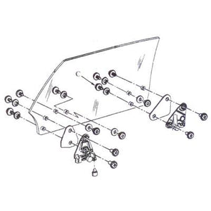 GMK4020435681S 68-PIECE DOOR GLASS MOUNTING KIT FOR DRIVER AND PASSENGER SIDE- INCLUDES MOUNTS AND HARDWARE.