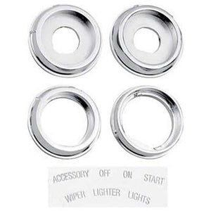 GMK4020523678AS 4-PIECE DASH KNOB BEZEL SET WITH STICKERS