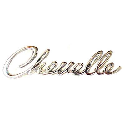 GMK403203168 1968-1969 CHEV CHEVELLE HEADER EMBLEM- 'CHEVELLE'