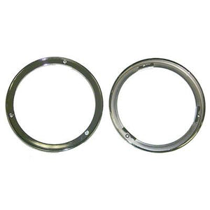 GMK414206063P DRIVER AND PASSENGER SIDE PAIR OF CHROME HEAD LIGHT BEZELS