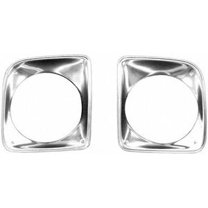 GMK414306067P 2-PIECE HEAD LIGHT BEZEL SET- ANODIZED ALUMINUM