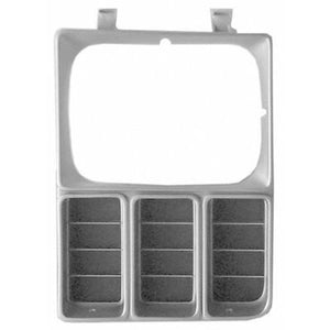 GM2512105 DRIVER SIDE HEAD LIGHT DOOR- BLACK/SILVER- SINGLE RECTANGULAR DRIVER SIDE HEAD LIGHT [CHEVY ONLY]